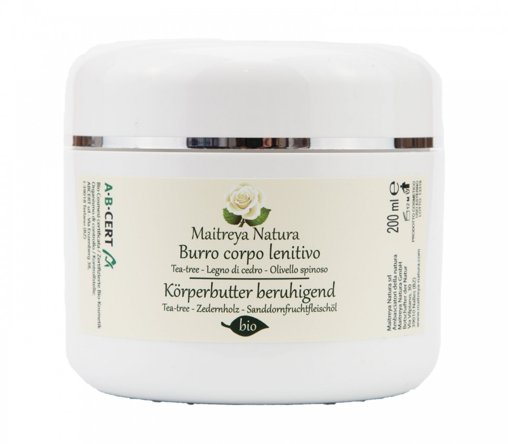 Online kaufen: Körperbutter Beruhigend - Tea tree und Sanddornfruchtfleischöl Online kaufen: Körperbutter Beruhigend - Tea tree und Sanddornfruchtfleischöl