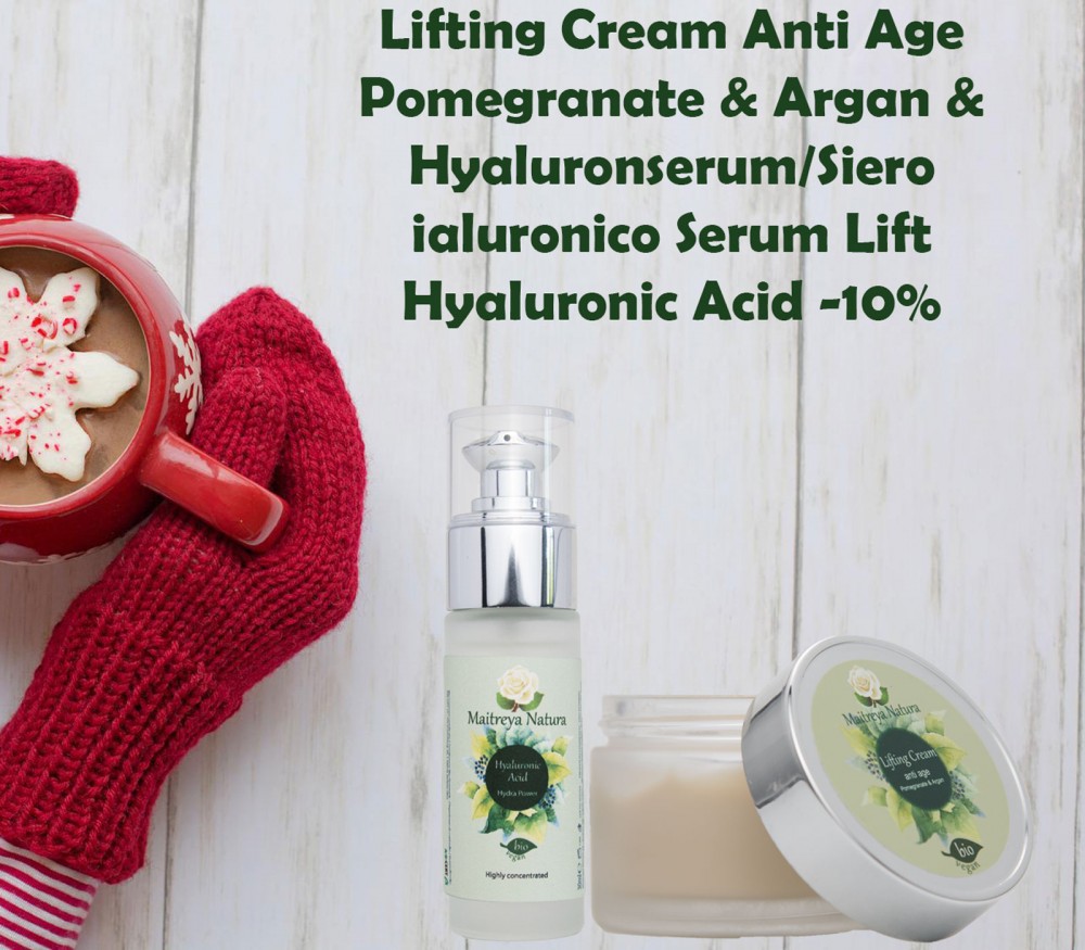 Vendita online: Finestrina 13 - Lifting Cream Anti Age Pomegranate&Argan & Serum Lift Hyaluronic Acid